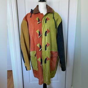 Egdon Heath 90s Vintage Patchwork Leather Suede Jacket